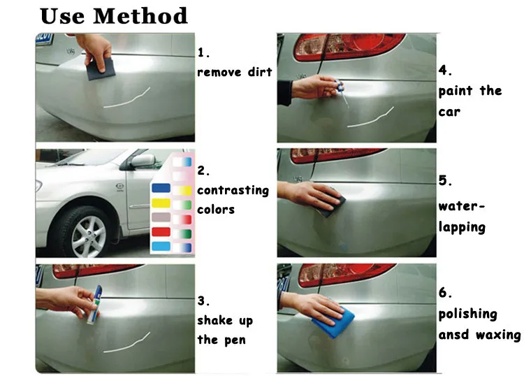 1 шт. Синий Pro ремонт автомобиля для удаления царапин ремонт краски Ручка Прозрачный инструмент наконечник с щеткой для kia Suzuki Citroen picasso Subaru Saab