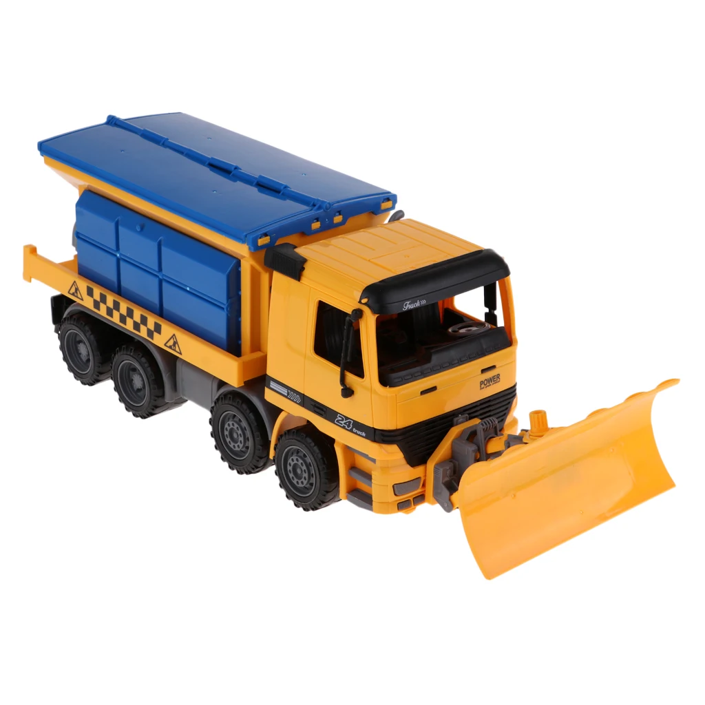 Tanie Śnieg zamiatarka budowa miasta Snowplow Diecast odśnieżarka samochód zabawka dla dzieci, wielofunkcyjny samoczynny pojazd budowlany zabawka