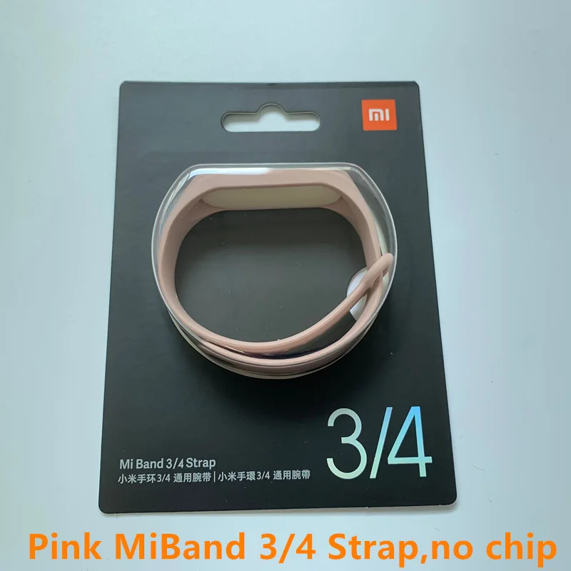 Браслет Xiaomi для Miband 3/4 спортивный ремешок часы силиконовый ремешок для mi band 3 4 NFC браслет Miband4 NFC ремешок - Цвет: light pink for 3 4