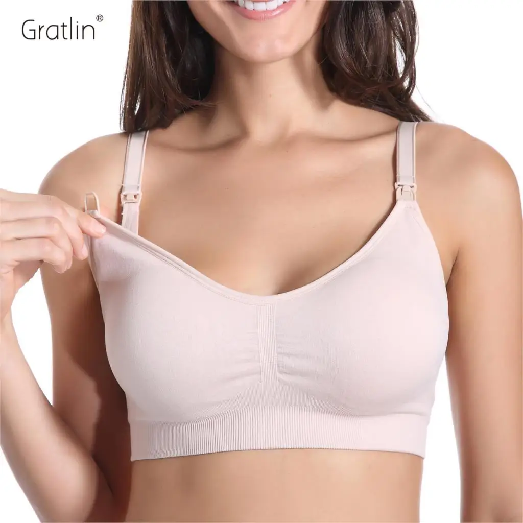 Women's Removable Pads Wirefree Maternity Nursing Bra Sleep Bralette