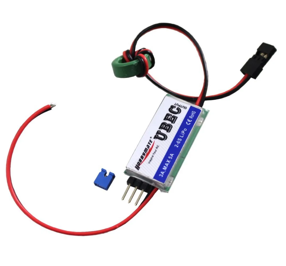 

HOBBYMATE Switch-Mode-UBEC 5V/6V-3A Output for Rc Quadcopter Kit, MultiRotors, Helicopter, Airplane, Rc Cars Max 5A Lowest RF