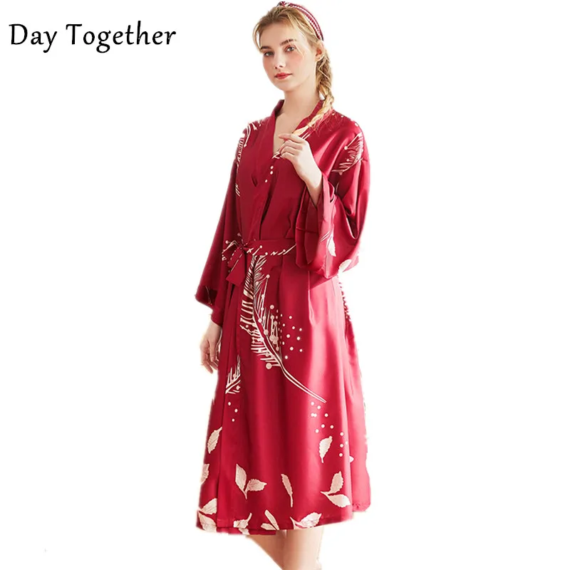 

Silk Kimono Robe Bathrobe Women long Night Grow For Bridesmaid Satin Morning Gown Bride Mother Of The Robes