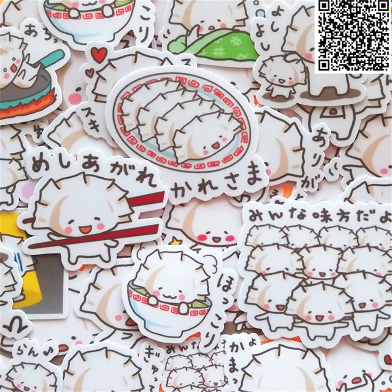 40 шт. Мультяшные аниме клецки наклейки для домашнего декора на телефон книга macbook Ноутбук наклейка на Холодильник Скейтборд каракули игрушка