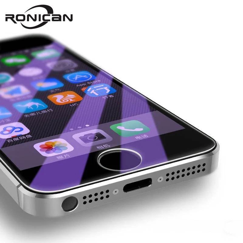 RONICAN Gehärtetem Glas Für Apple iphone 5 5c Screen Protector Anti Blau Licht Klar 9 H Glas Schutz