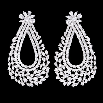 

missvikki Paved Cubic Zircon Crystal Jewelry Bridal Wedding Party Accessories Women Girl Prom Stage Show Jewelry