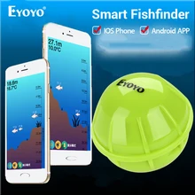 Eyoyo E1 Wireless Bluetooth Smart Fish Finder for iOS and Android Sounder Sonar echo sonar fishfinder App Sea Fish Detect bluetooth fish finder sea fish detect device for ios for android 25m 80ft sonar fishfinder wireless fishing detector top quality
