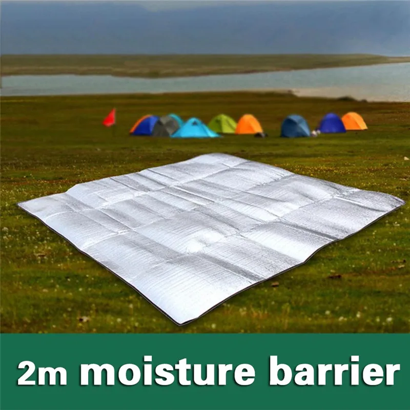

2019 New Waterproof Aluminum Foil EVA Camping Mat Folding Sleeping Picnic Beach Mattress Foldable Outdoor Mat Pads