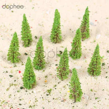 

dophee 50pcs Plastic Model Pagoda Trees Scale 1/100 Model Train Railroad Building Landscape Layout