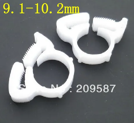 

20pcs Nylon Platic White Fuel Hose Cable Wire Tube Clamps Clip For 9.1-10.2mm OD
