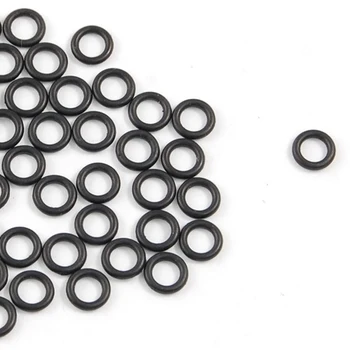 

50 Pcs 5mm x 1mm x 3mm Mechanical Black NBR O Rings Oil Seal Washers