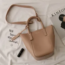 WOONAM сумка из натуральной телячьей кожи женская модная маленькая сумка-ведро с верхней ручкой WB515