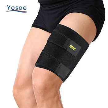 

Yosoo Leg Thigh Compression Wrap Silicone Anti-slip Strip Sprain Brace Support For Pulled Hamstring Strains Injury Recovery Belt