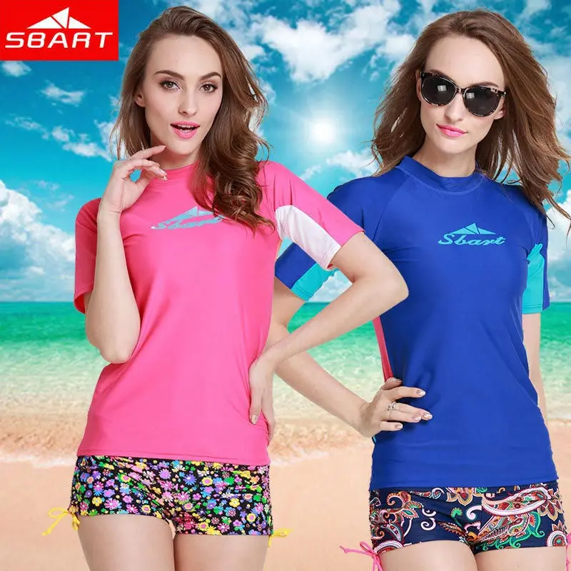 girls swim shirt and shorts