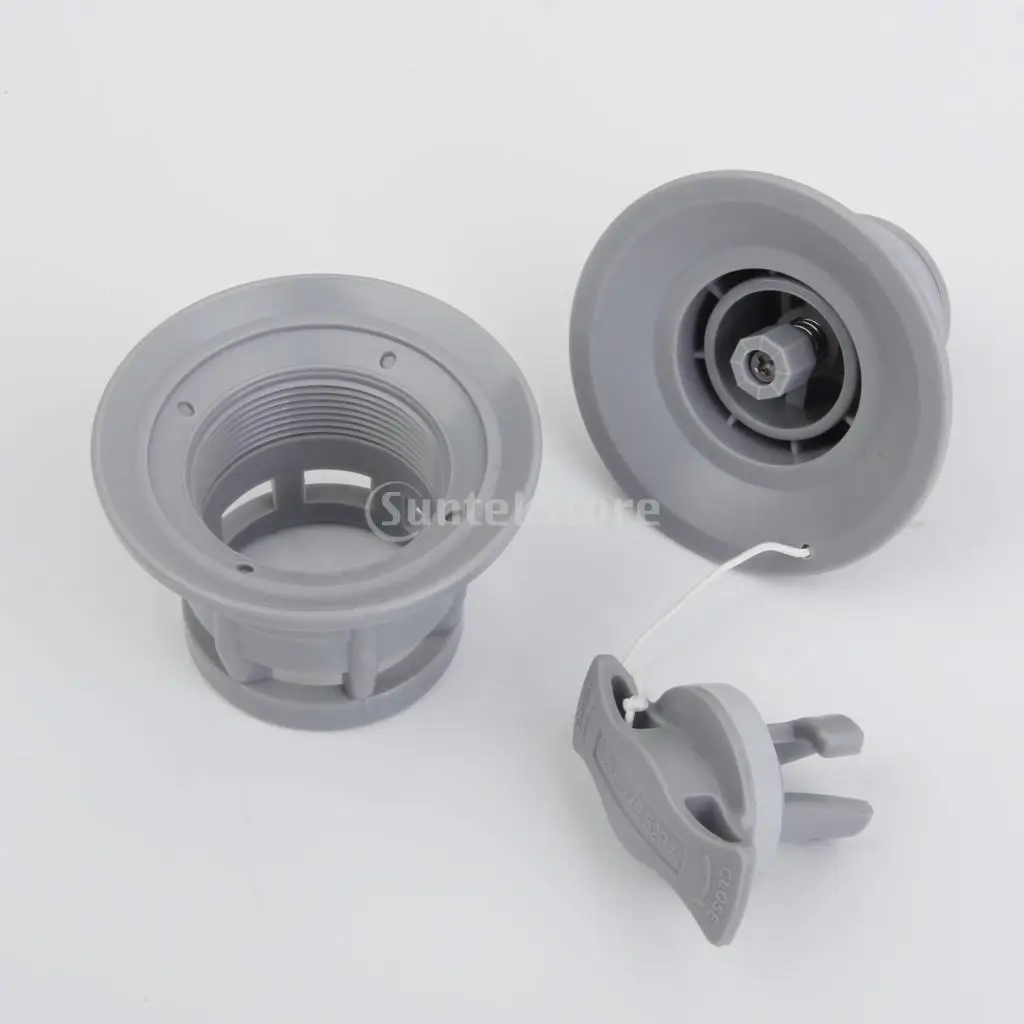 2Pcs PVC Boat Air Nozzle Valve 8 Groove Air Valve Caps for Inflatable Rubber Dinghy Raft Pool Fishing Boat Tender Airbed Outdoor