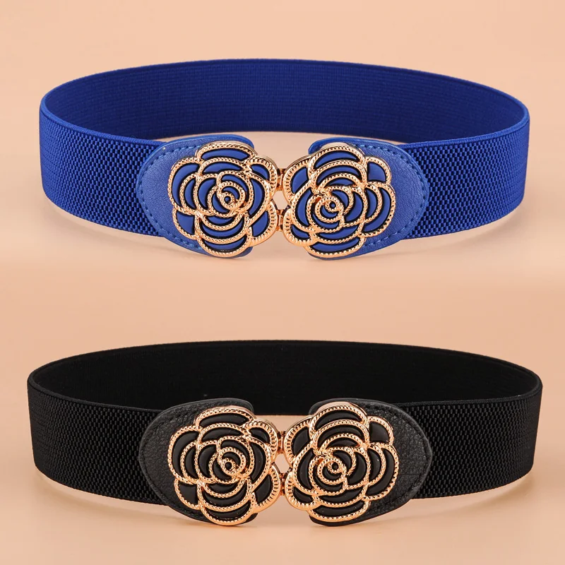 belt for women high quality Elastic Stretch Buckle fashion Wide