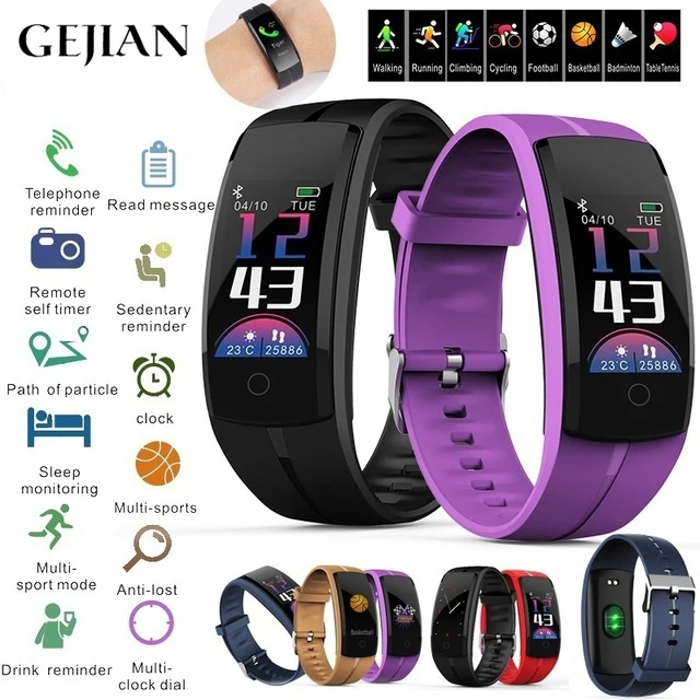 

GEJIAN smart watch ladies men's waterproof with GPS blood pressure smart bracelet heart rate monitor sports fitness tracking