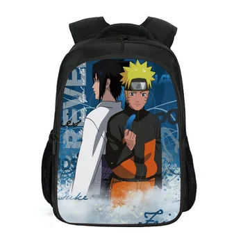 

New Naruto Backpack Uchiha Sasuke Uzumaki For Teenagers Boys Girls Toddler Animal Kids SchoolBags Men Women Rock Mochila Bolsa