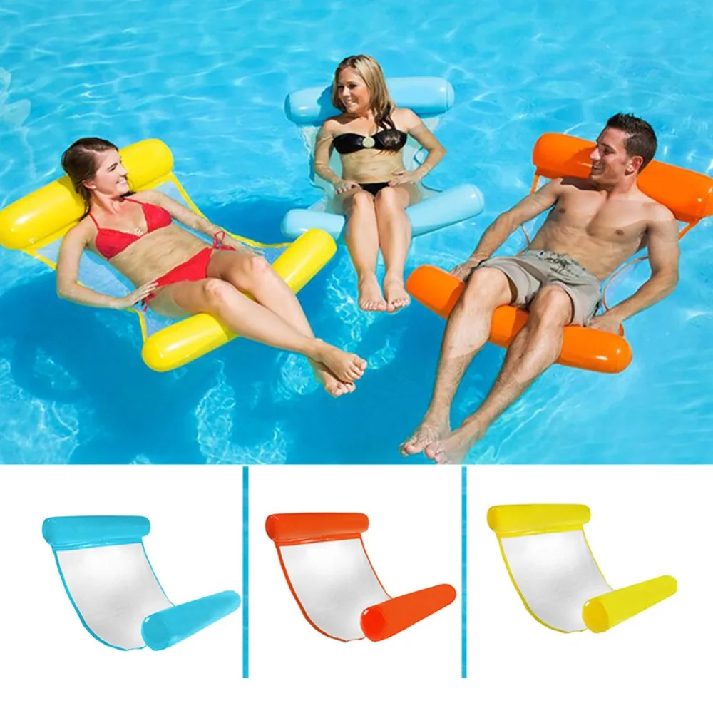

6 colors Foldable Pool Rafts Swimming pool chair Water leisure seat for grownups and kids High strength bearing summer toys 30