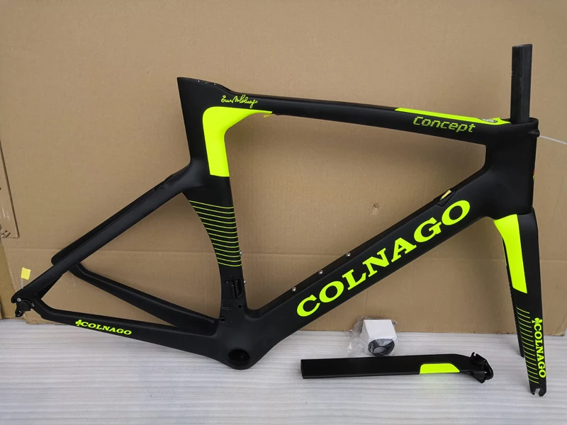 Флуоресцентная желтая рама T07 Colnago Concept для дорожного велосипеда карбоновая