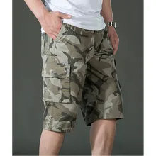 Военные Большие размеры 6XL мужские шорты Карго камуфляж мульти-карман прямое длины до колена летние короткие Pantalones Cortos Hombre 3