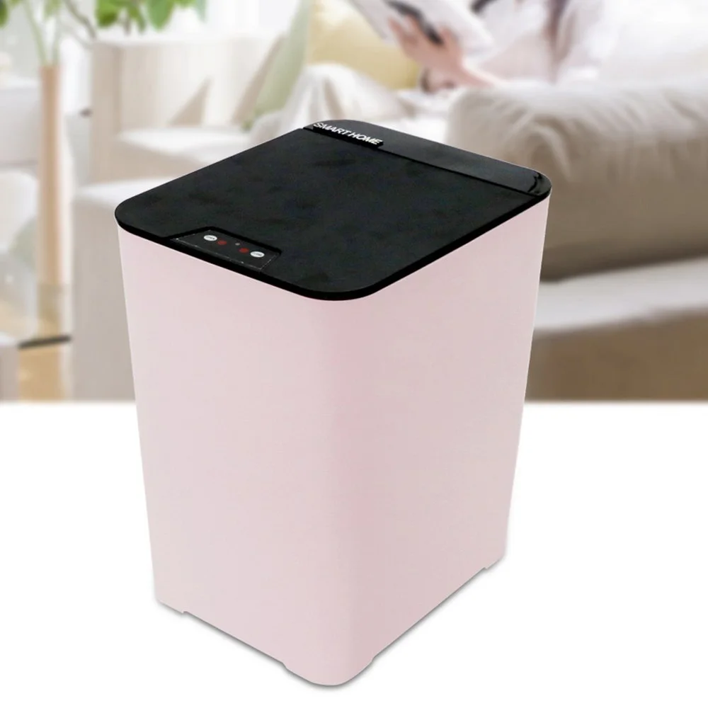 

14L Intelligent Induction Storage Bin for Home Living Room Bathroom Kitchen Bedroom Creative With Cover Automatic Trash Large