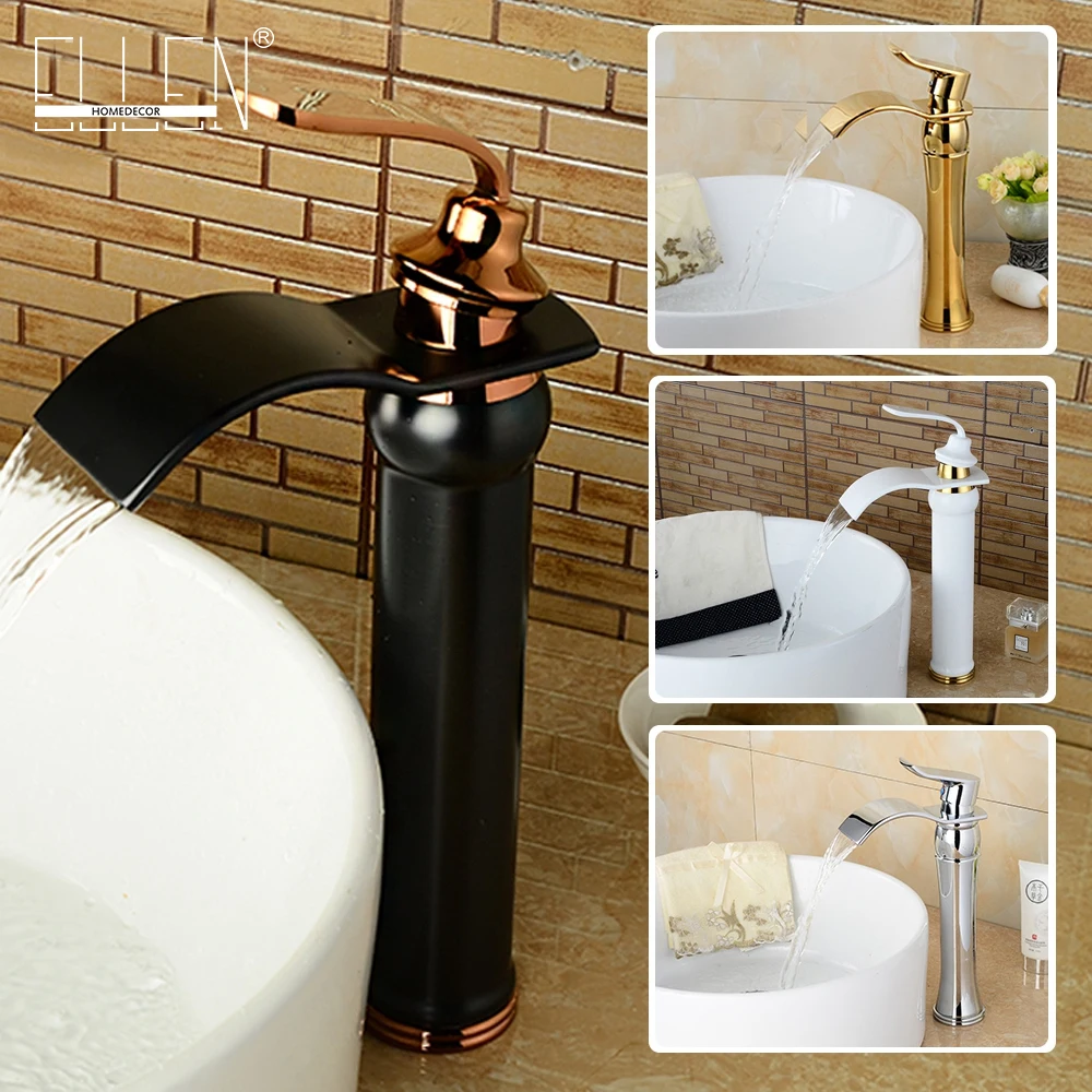 Free shipping multiple choices bathroom faucet waterfall wash basin faucets deck mounted single handle water tap