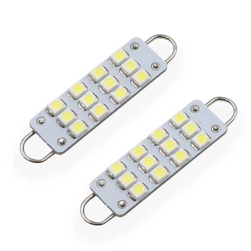 

5 pcs Festoon 44mm 12-SMD 3528 Rigid Loop LED Light Bulbs 561 562 567 for Interior Map Dome Luggage Compartment Light Lamps