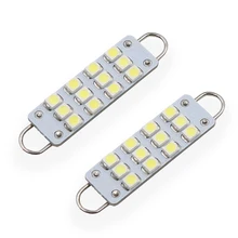 Festoon lâmpadas led 3528 561, 5 peças 44mm 12-smd 562 luz rígida para bagagem no interior mapa domo lâmpadas de luz compartimento