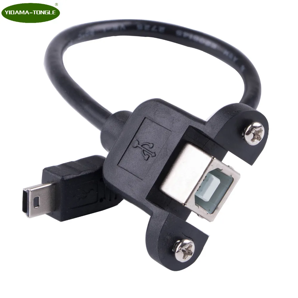 Мини usb 5Pin мини A папа к USB 2 0 Тип B гнездовой адаптер Разъем Панель Крепления для