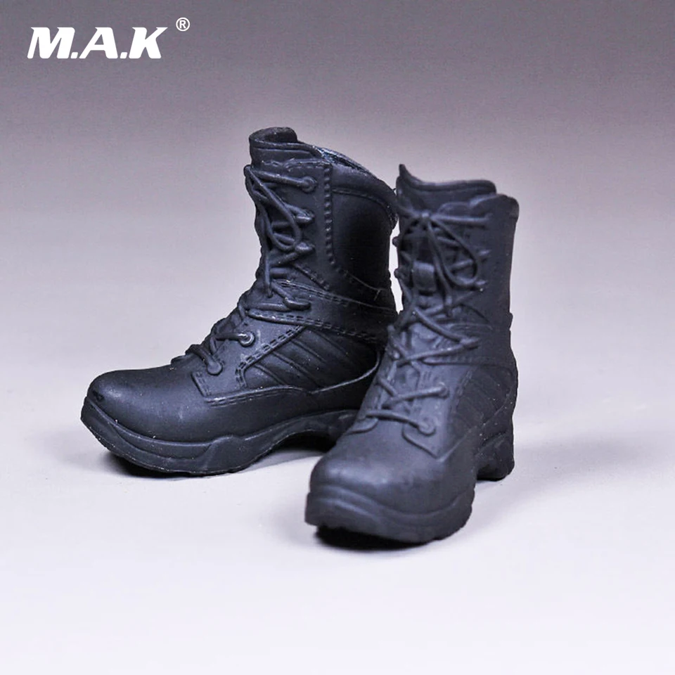 MagiDeal 1//6 Women Military Shoes Combat Boots for 12/" Action Figure White