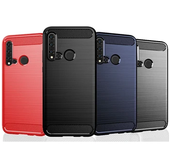 

50pcs/lot For Huawei Honor 20 Pro TPU Case Brushed Rugger Armor TPU Soft Case For Huawei P20 Lite 2019 P Smart Z