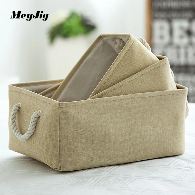 Linen Cloth storage Box Multi functional Storage Basket Creative Home Sundries Storage Clothing