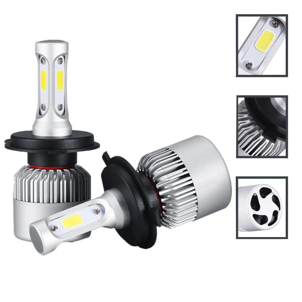 

H4 Hi-Lo Beam Car Led Headlight Bulb COB 72W 8000LM 9003 HB2 LED Car Headlighs Fog Running Light Auto LED Headlamp Bulbs 12v 24v