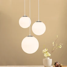 Creative Dining Room Pendant Lamp Bedside Simple Round Glass Ball Loft Style E27 Pendant Light Kids Room Led Light Fixtures loft style clear glass wall lamp black metal glass ball wall light bedroom light dining room light free shipping