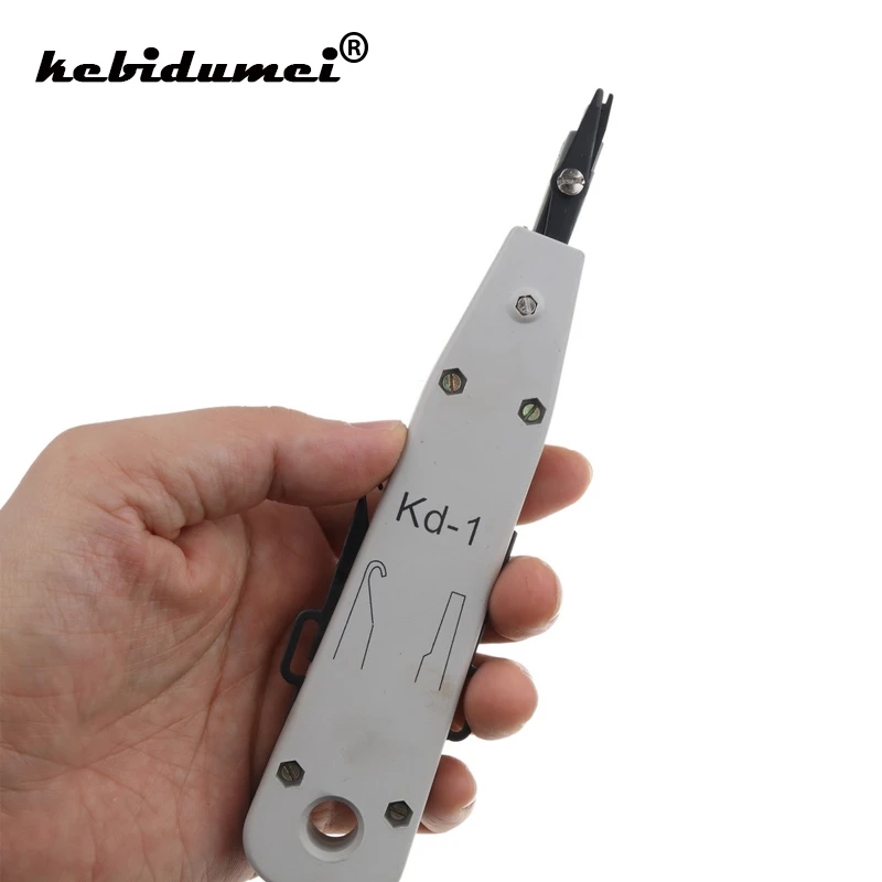 kebidumei For KRONE KD-1 Network Tool Wire Cut Tool Telecom Phone Cable Cat5 RJ11 RJ45 Network Punch Down Impact Insertion imbaprice network cable tester