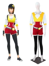 Entrenador Pokémon Pocket Monster GO Equipo Amarillo Femenino Uniforme de Cosplay del Anime