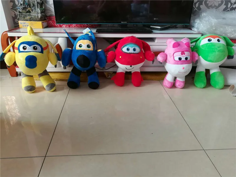 Super Wings Plush Toys Cute Airplane Robot Superwings Jett Anime Cartoon Peluche Dolls Brinquedos Movies & TV Gift 2030cm (4)