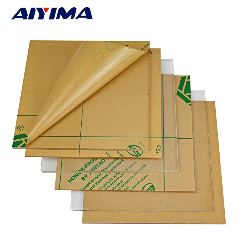 1Pc 200mm*200mm Transparent Plastic Acrylic Board Organic Glass Polymethyl Methacrylate 2mm 4mm 6mm 8mm Thickness 1pcs yt772 acrylic board transparent organic glass diy plastic building model material thickness 1 2 3 5 mm area 10 20cm
