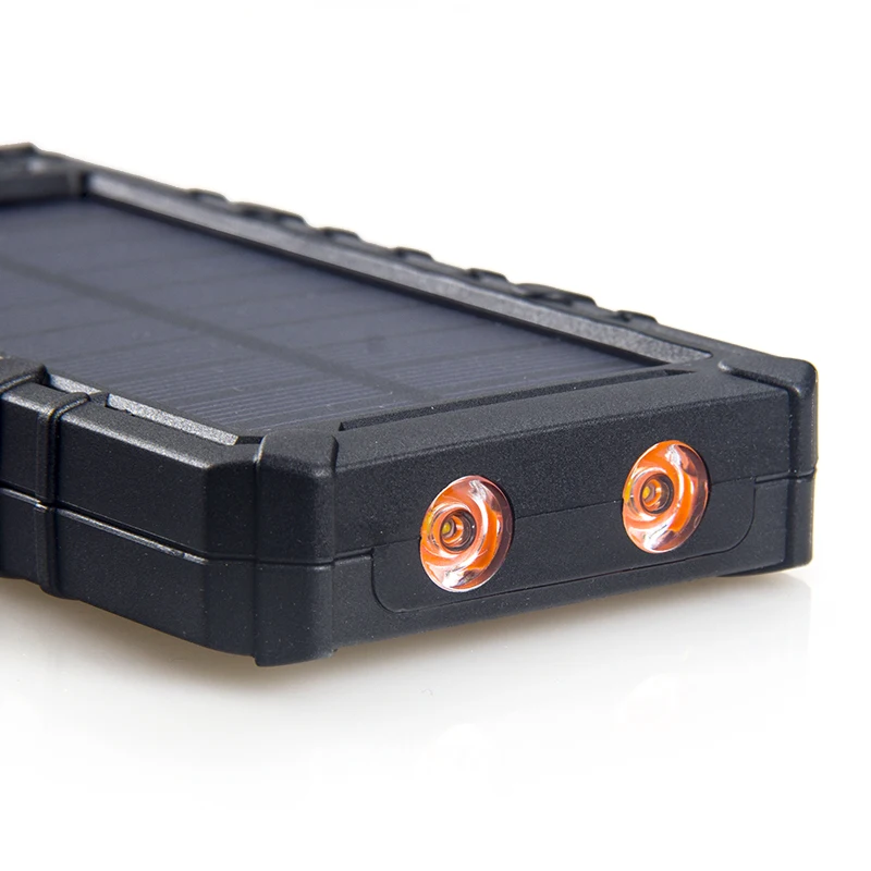  Waterproof 10000mAh Solar Power Bank External Battery Solar Powerbank Charger with SOS Strobe LED L
