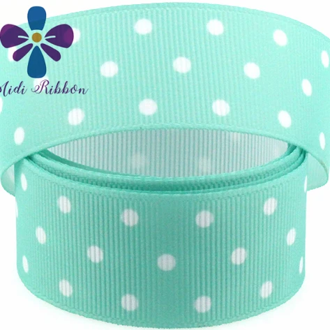 16 мм 75 белые точки черный и синий фиолетовый низ Напечатано Grosgrain