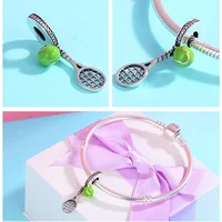 925 Sterling Silver Football ball Sport Love Volleyball Soccer Balls Charms Fit Beads DIY Jewelry Making 28