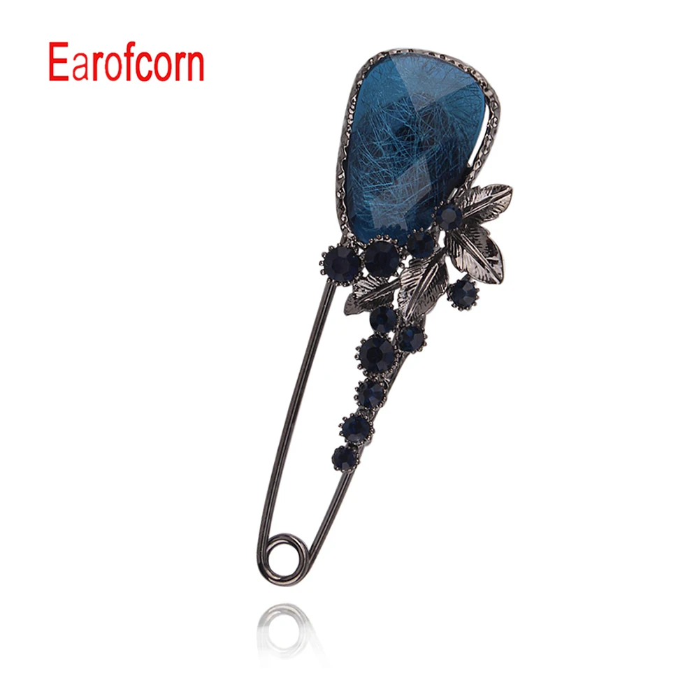

Earofcorn New Vintage Big Resin Flower Pin Brooches for Women Elegant Scarf Buckle Coat Corsage Large Fashion Accessories Gift