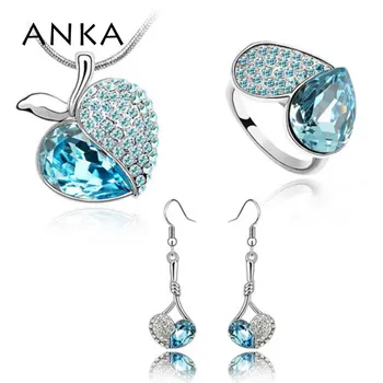 

ANKA Limited rhodium plated Fashion Big For Apple Shining Luxury Austria Crystal Jewelry Set Crystals from Austria #83766