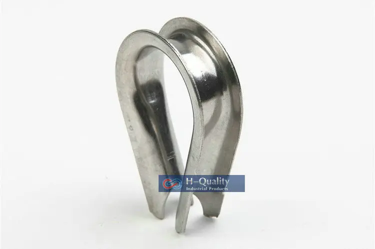 

HQ High Quality Rigging Hardware Heavy Duty Stainless Steel AISI304 M3 DIN6899 Wire Rope Cable Thimbles