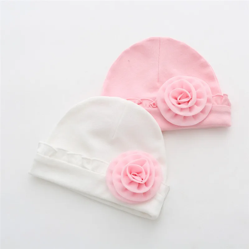 

Winter Baby Kids Hat for girl boy Cap Infant Toddler Flower Autumn Newborn Children Hats with Ears photography props A#