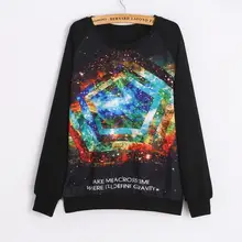 Harajuku Totoro Hoodies Sweatshirt Moleton 3d Pullovers Hoodies Women Galaxy Sky Long Sleeve Cotton Cartoon Eight Diagrams