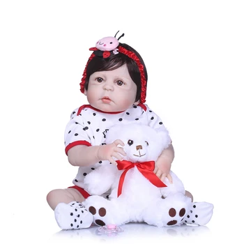 

55cm Baby Sleeping Dolls Silicone Reborn Doll Girl Shower Toys Early Education Dolls cute Princess Birthday Gift Kid's Toys