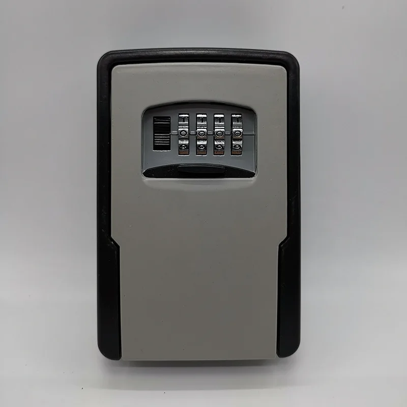 Key Lock Box Wall Mounted Aluminum Alloy Key Safe Box Weatherproof 4 Digit Combination Keys Storage Lock Boxes Indoor Outdoor