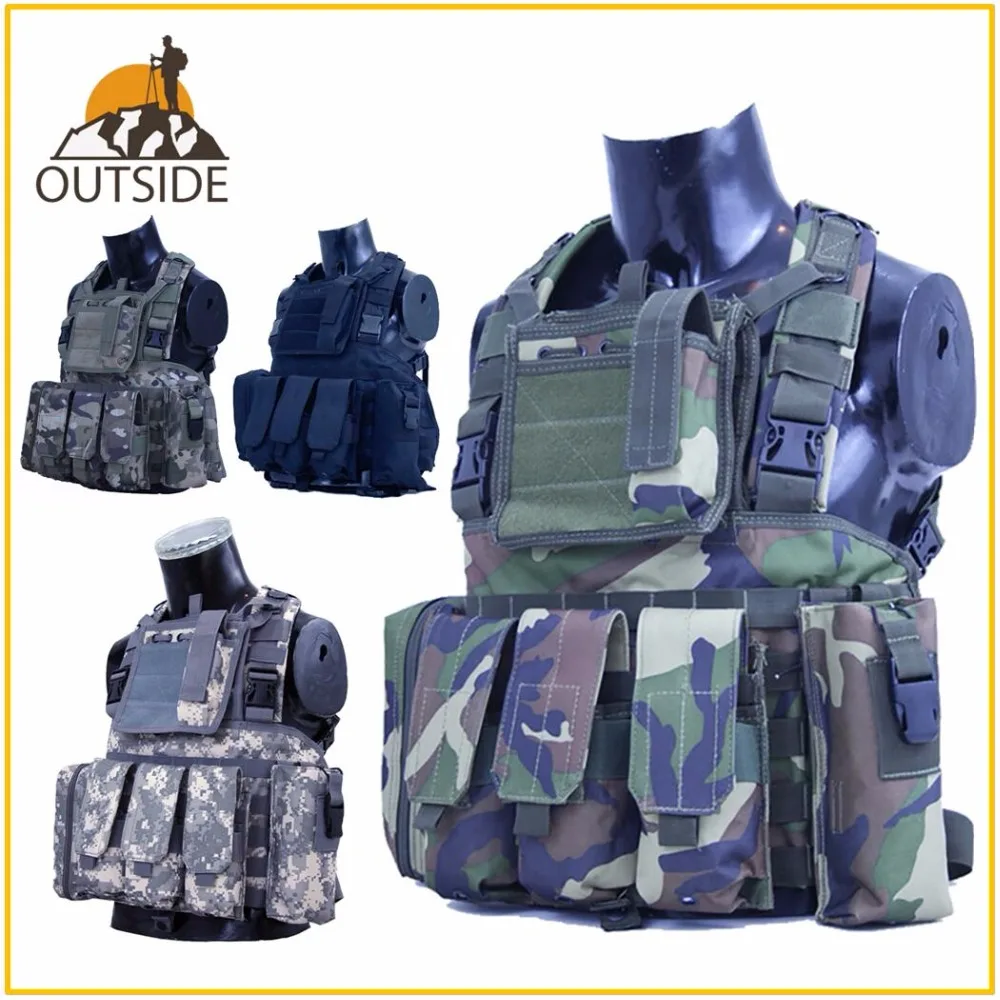 

RRV Tactical Vest Molle Airsoft Combat Vest W/Magazine Pouch Releasable Armor Plate Carrier Strike Vests Hunting Clothes Gear