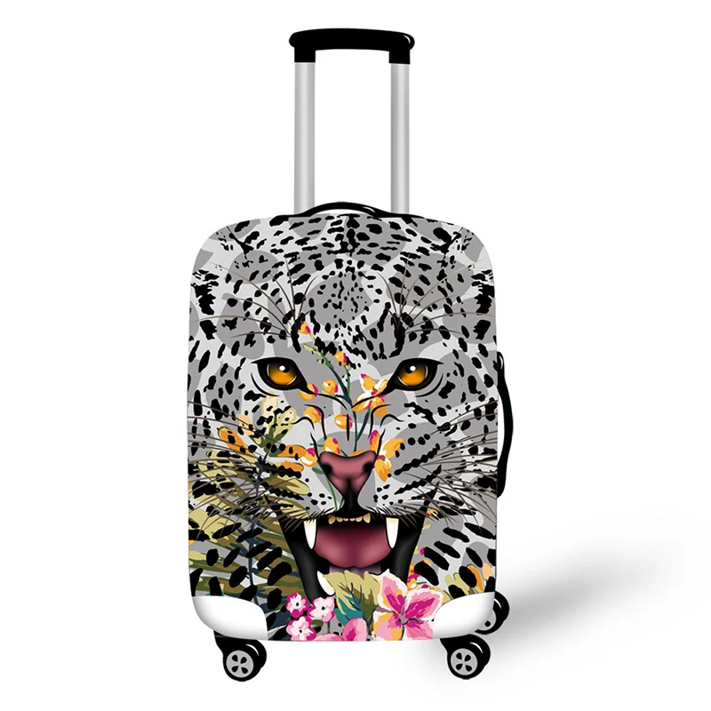 Forest Animal Leopard Print Travel Accessories Suitcase Protective Covers 18-32 Inch Elastic Luggage Dust Cover Case Stretchable